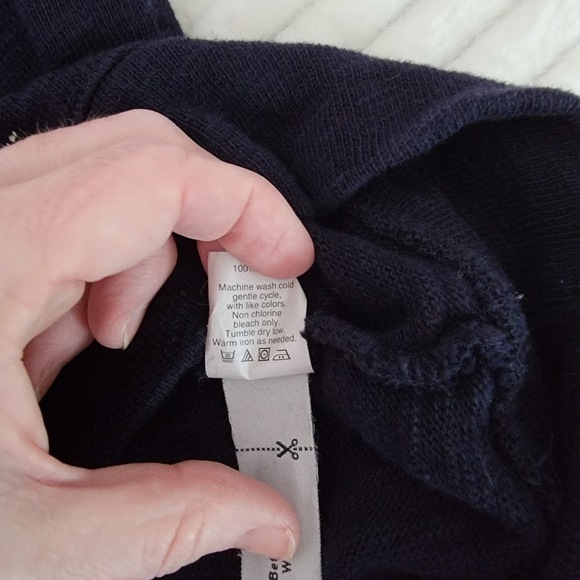 J.Crew Navy Paris Cities Graphic Sweater Women’s Small 100% Cotton Nautical - Picture 5 of 8